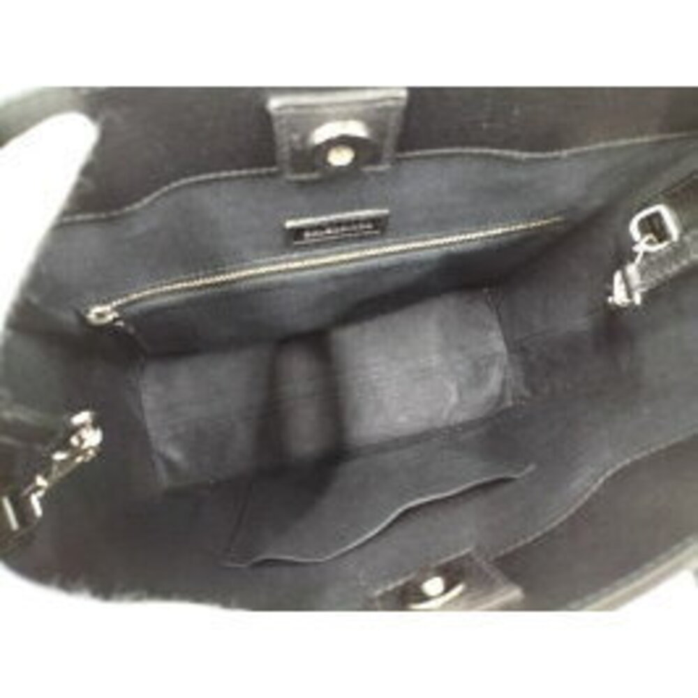 BALENCIAGA Shopping Tote Handbag Leather Black - Picture 9 of 9